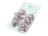 branch purple coral sterling silver dangling earrings