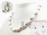 10*18mm white raindrop coral set