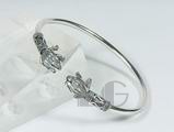 frog shape 925 sterling silver bracelet