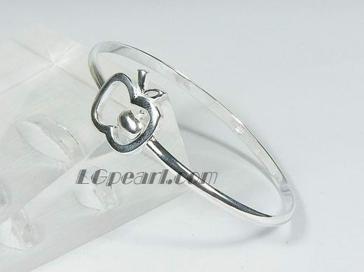 apple shape 925 sterling silver bracelet