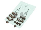 6-7mm coffee freshwater pearl sterling silver dangling earrings