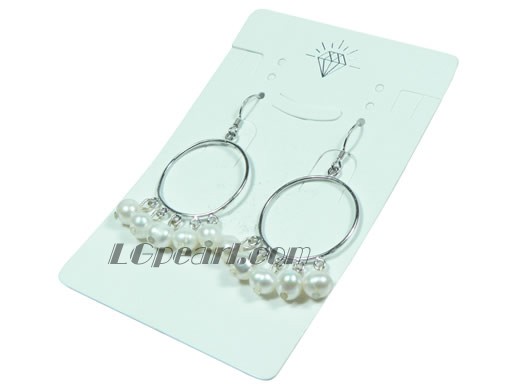 white freshwater pearl sterling silver dangling earrings