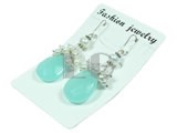 pretty white freshwater pearl sterling silver dangling earrings