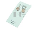 pink freshwater pearl sterling silver studs earrings