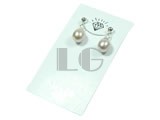 purple freshwater pearl sterling silver stud earrings