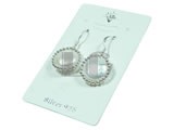 dangling 12mm white coin freshwater pearl earrings