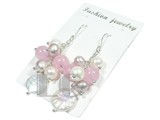 multicolor freshwater pearl 925 sterling silver hook earrings