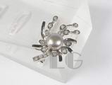 white 925 sterling silver brooch