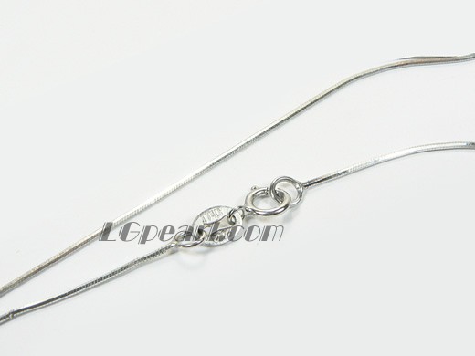 sterling silver rhodium plated chain