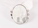 three strands oval resin clasp with a head statue