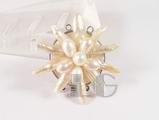 three strands white special regeneration pearl necklace clasp