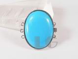 three strands blue oval gemstone necklace clasp