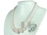 pretty style round pink crystal jewelry necklace