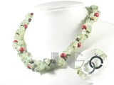irregular green olivine necklace