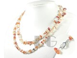irregular red agate necklace