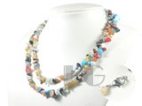 irregular multicolor gemstone necklace