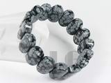 18*10*5.5mm black and white snow fiake bracelet