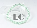 6mm green round gemstone stretchy bracelet