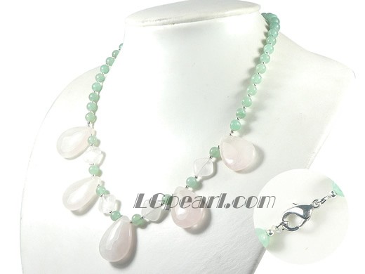 15*25mm pink crystal necklace wholesale