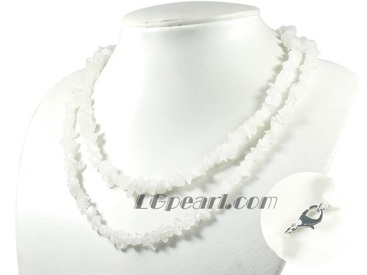 white irregulare crystal necklace wholesale