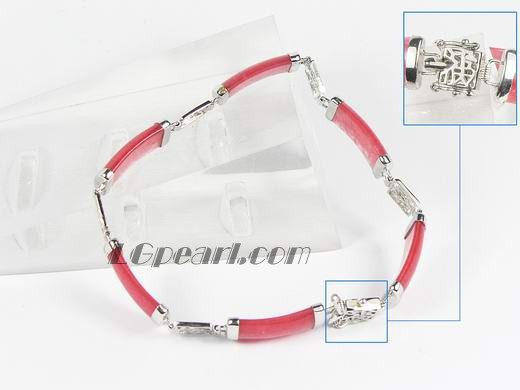 15*9mm red color curving jade bracelet