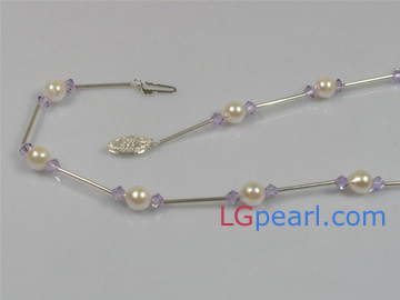 single strand 6.5-7mm white akoya pearl necklace